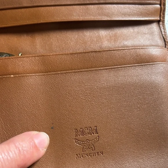 MCM Cognac and Dark Brown Leather Wallet - EUC - Picture 7 of 16
